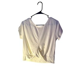 Off white crossover front knot shirt